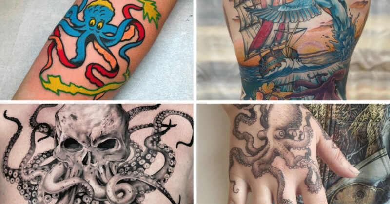 Elegant Octopus Tattoo Designs