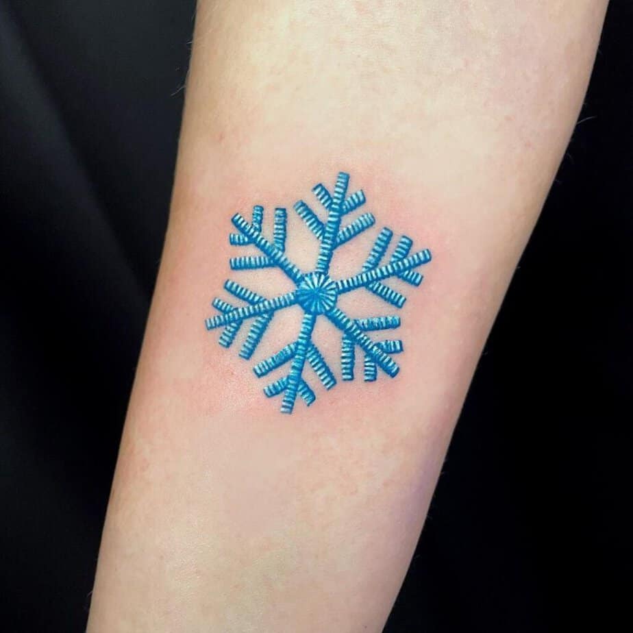 Embroidered snowflake