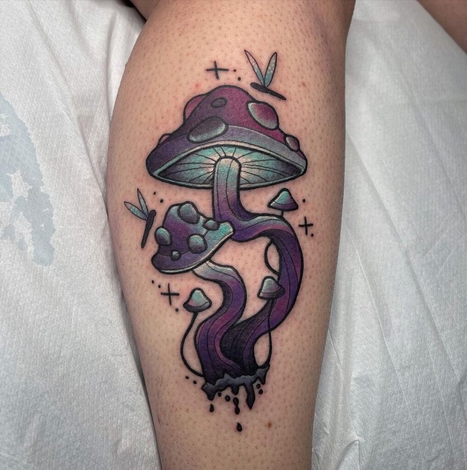Enchanted mushroom tattoos