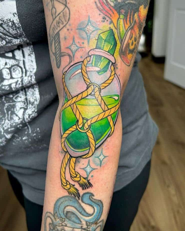 Colorful enchanted tattoo