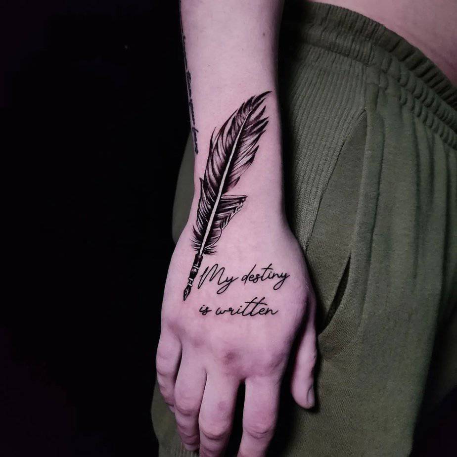5. Feather with a quote
