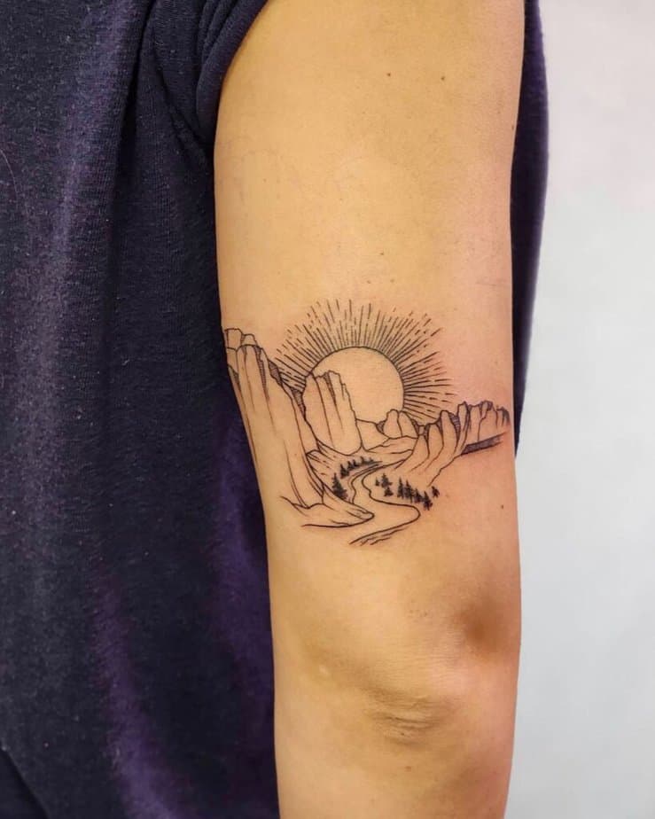 7. A mountain tattoo