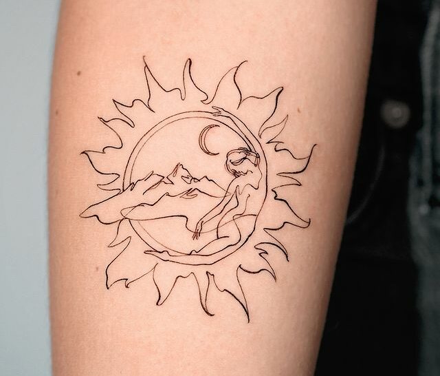 21 Brilliant Sun Tattoo Designs To Make You Shine Bright