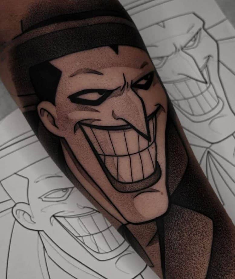 9. Un classico tatuaggio di Joker 