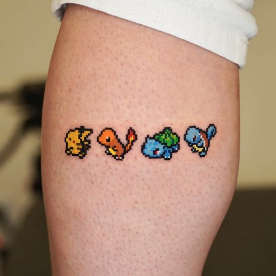 Tatuaggi con più Pokémon 