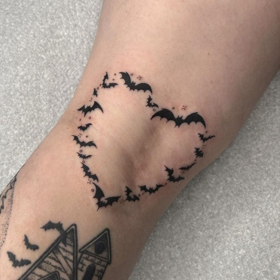 Heart-shaped tattoo