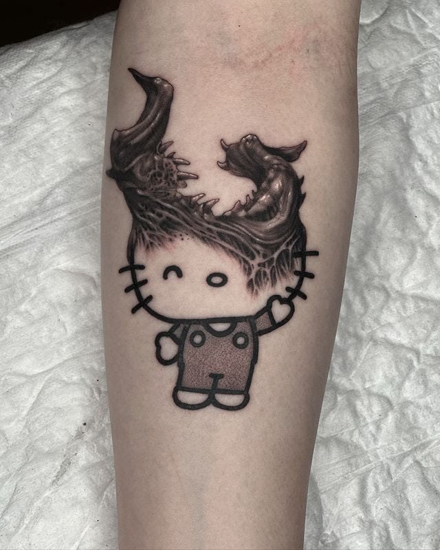 Hello Kitty anime tattoo