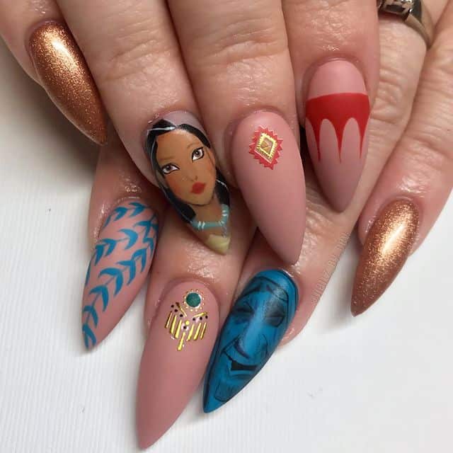 Interesting Pocahontas nails