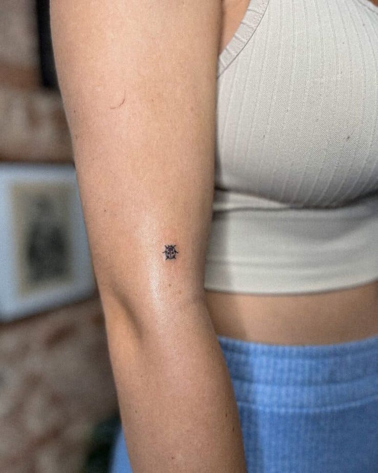 4. Un piccolo tatuaggio a forma di coccinella 