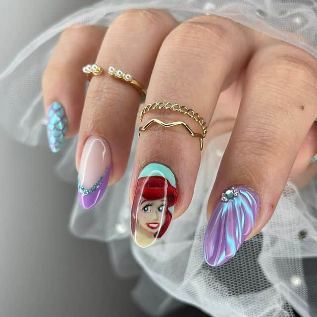 Little Mermaid manicure