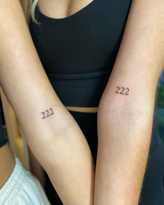 Matching 222 tattoos
