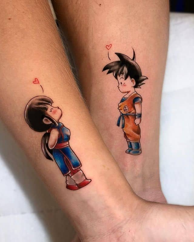 Matching anime tattoos
