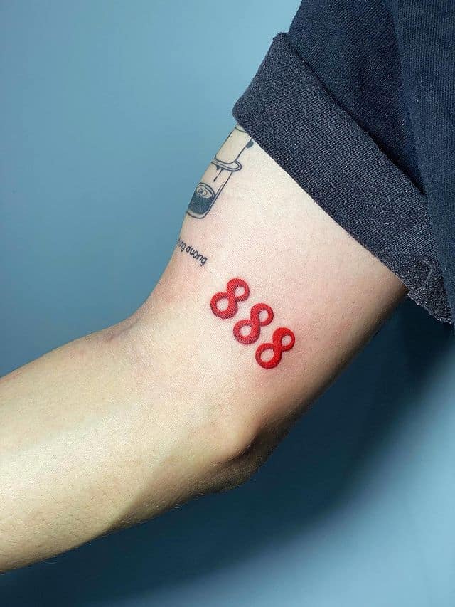 Mini 888 tattoo