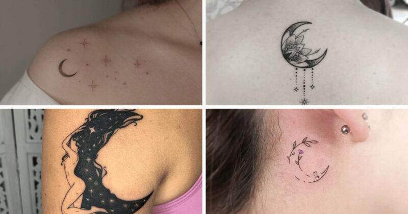 Moon And Stars Tattoos