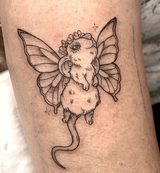 12. Mouse fairy tattoo