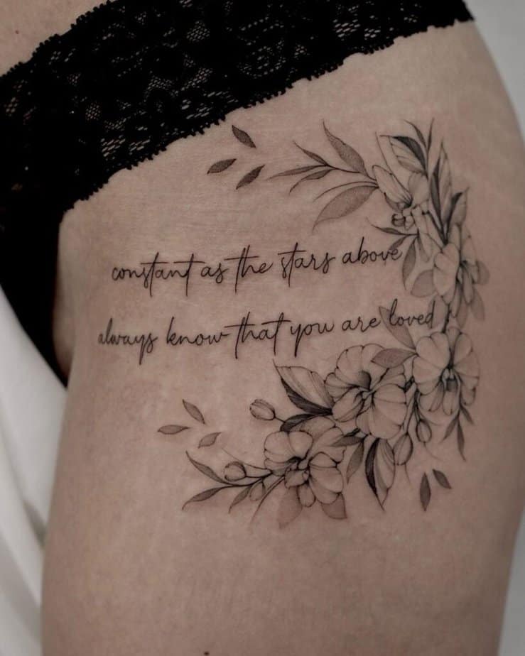 16. Quote surrounded by flowers