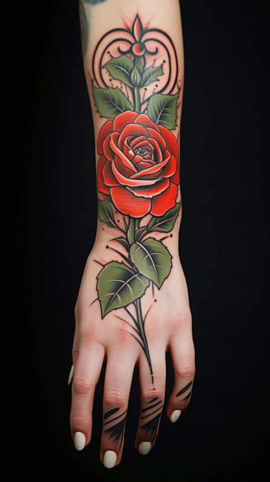 29 Traditional Rose Tattoo Designs for Timeless Personal Expression