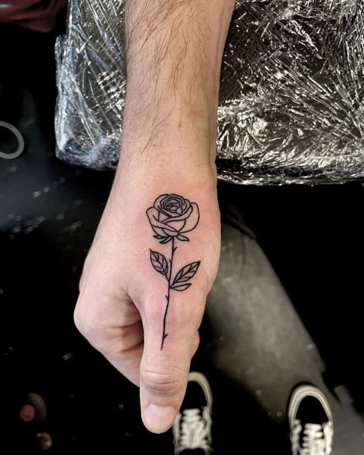 16. Fine-line rose