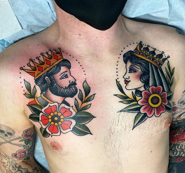 18 tatuaggi di re e regine per indicare il vostro amore maestoso
