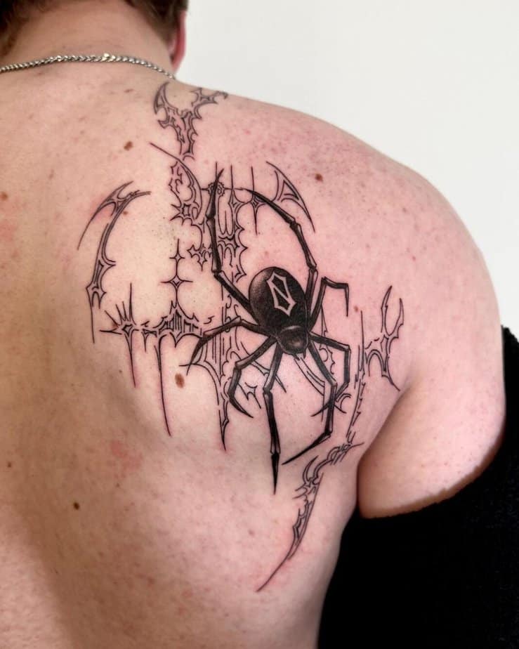 Tatuaggio semplice con ragno