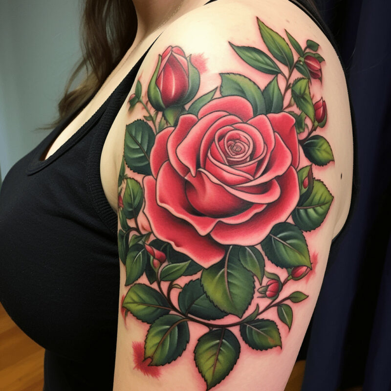 29 Traditional Rose Tattoo Designs for Timeless Personal Expression