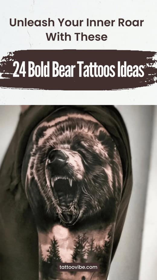 Scatenate il vostro ruggito interiore con queste 24 idee di tatuaggio di orso