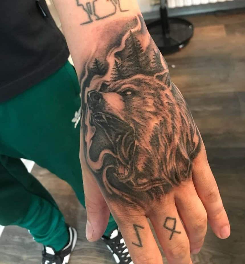 11. Another bear head on the wrist