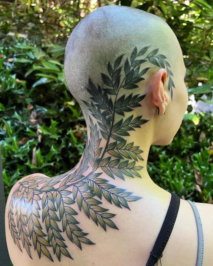Unusual vine back tattoos