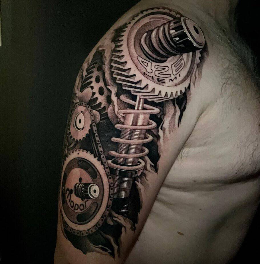 Biomechanical tattoo for your shoulder
