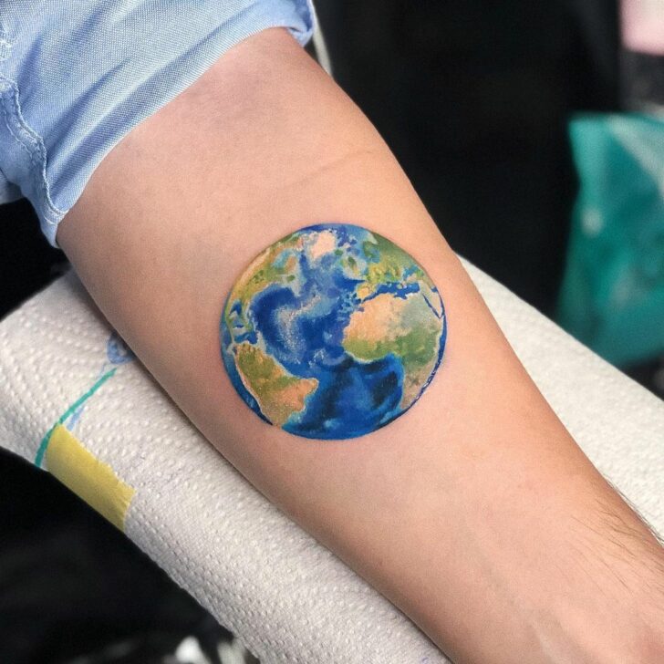 23 Earth Tattoo Ideas For The Lovers Of Our Only Home