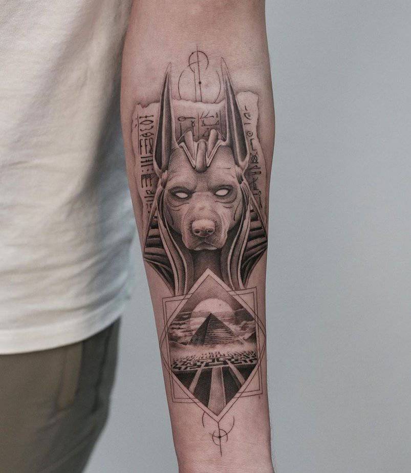 Egyptian god tattoo