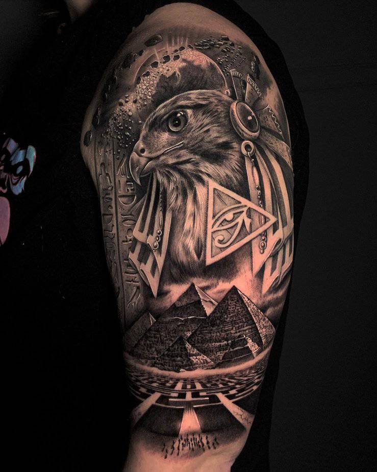 Egyptian god tattoo