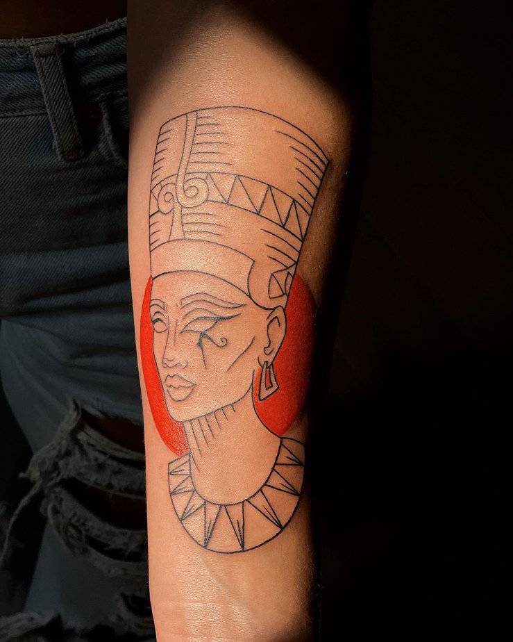 Egyptian pharaoh tattoo