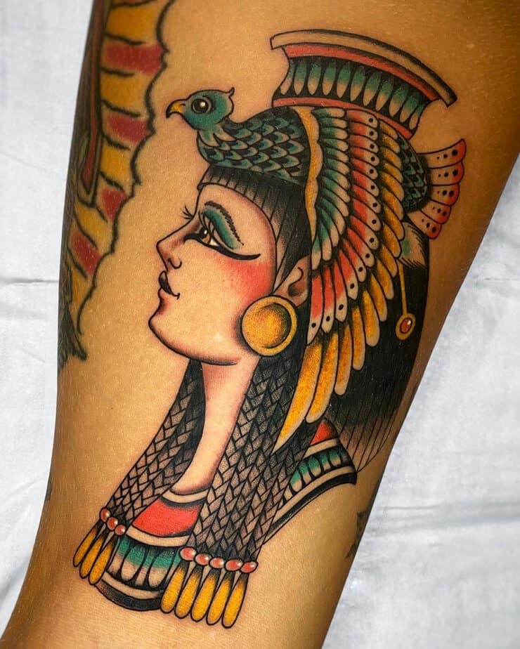 Egyptian pharaoh tattoo