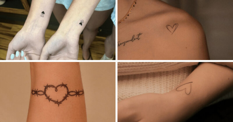 from simple to statement 24 heart tattoos for any aesthetic