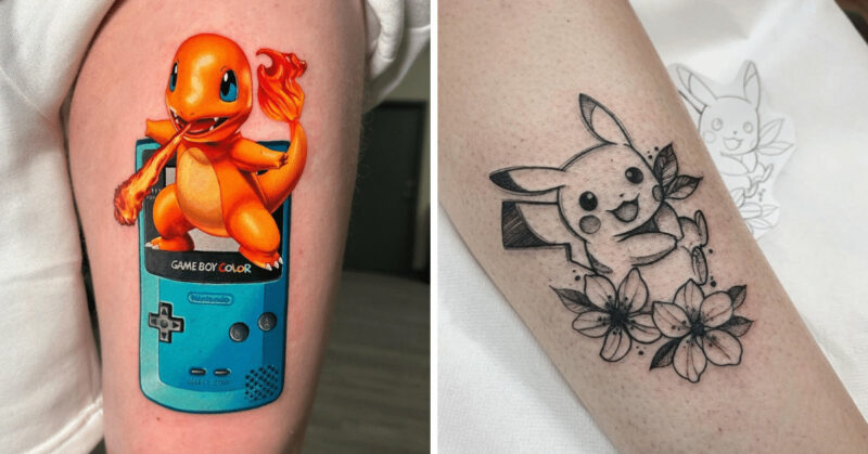 gotta catch them all 26 pokmon tattoos for your inner child