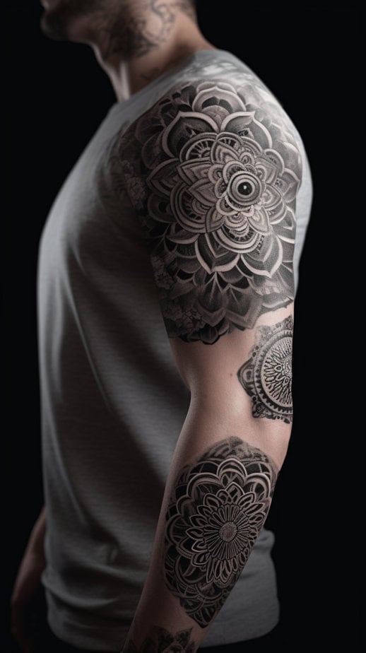 20. Tatuaggi mandala multipli