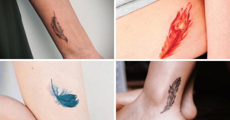 simple and symbolic 24 feather tattoo ideas to inspire you