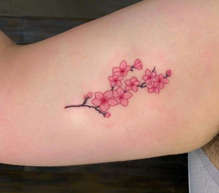 Simple cherry blossom tattoos