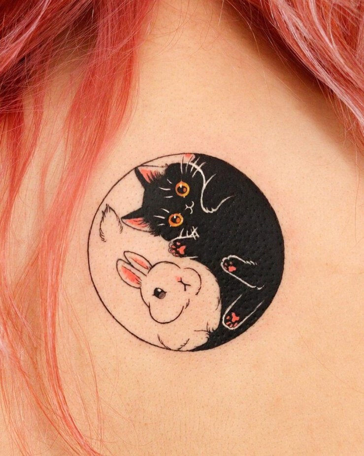 20 Breathtaking Black Cat Tattoos That Will Bring You Good Luck 10
