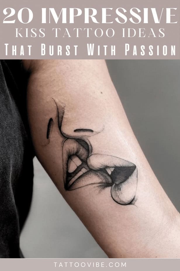 20 Impressive Kiss Tattoo Ideas That Burst With Passion