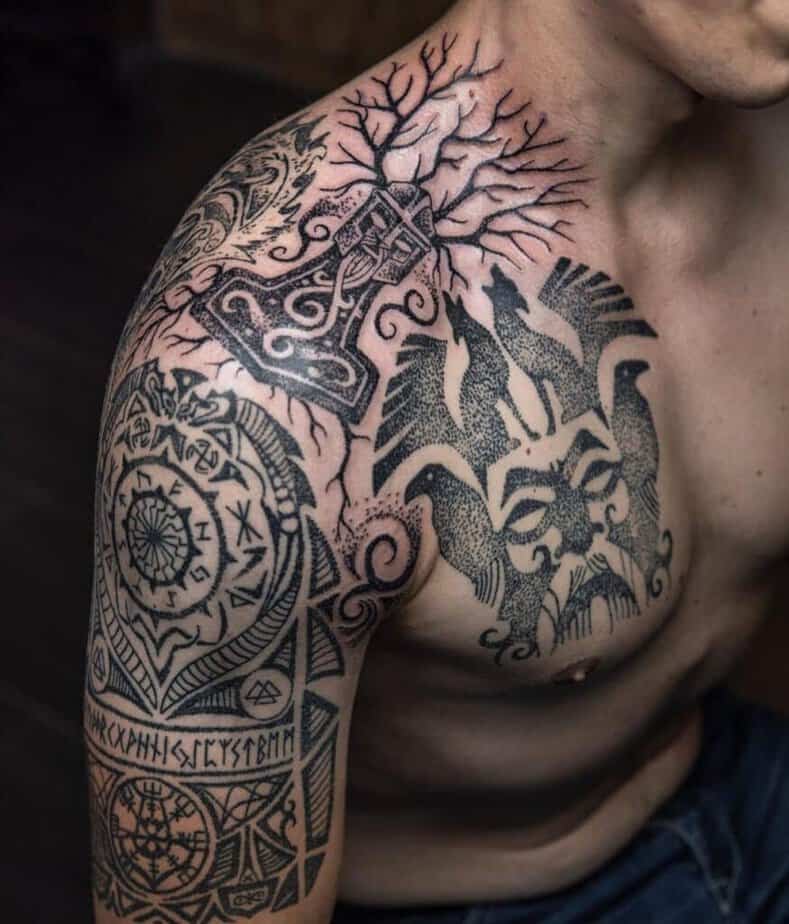 20 Jaw Dropping Yggdrasil Tattoo Ideas That8217ll Inspire You 14