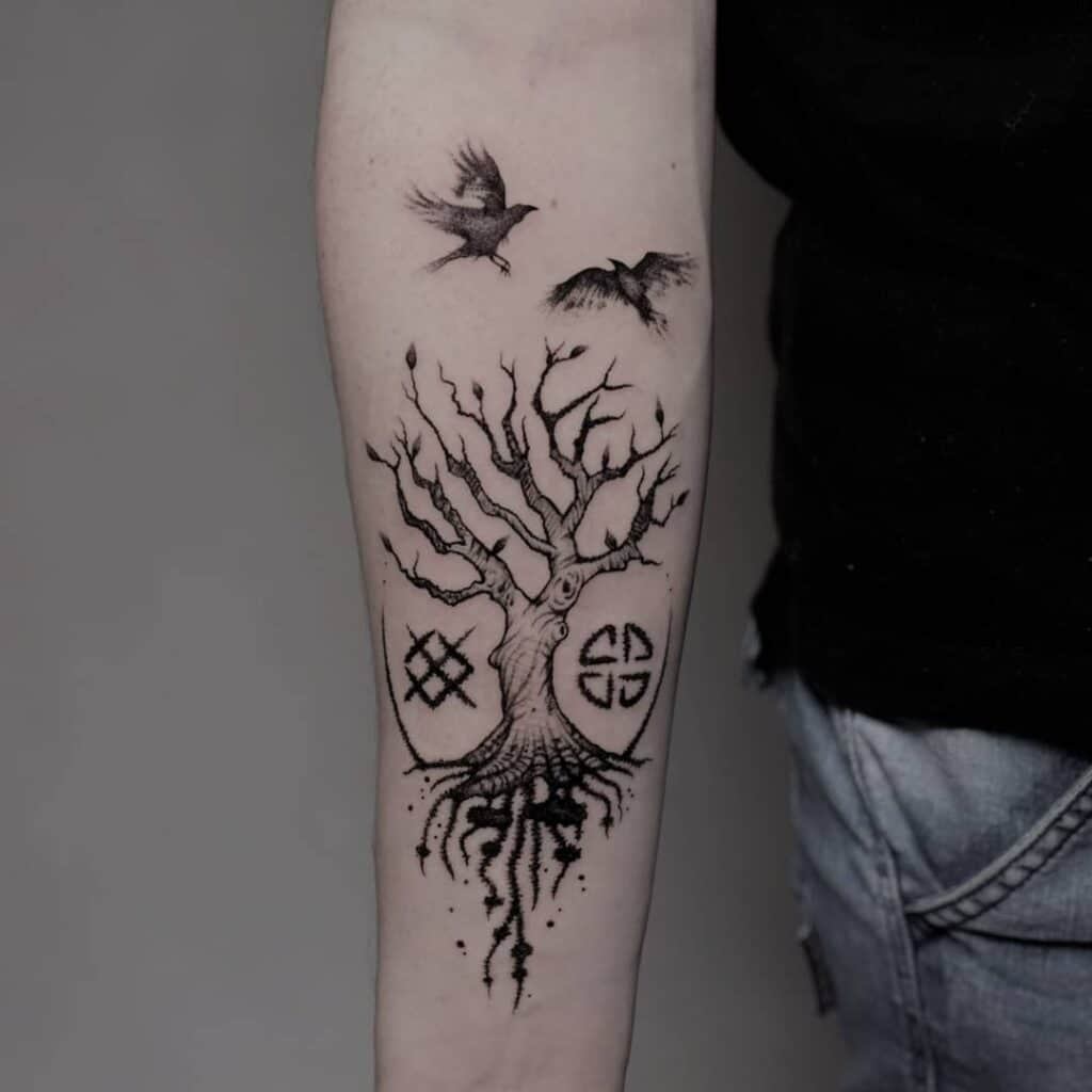 20 Jaw Dropping Yggdrasil Tattoo Ideas That8217ll Inspire You 18