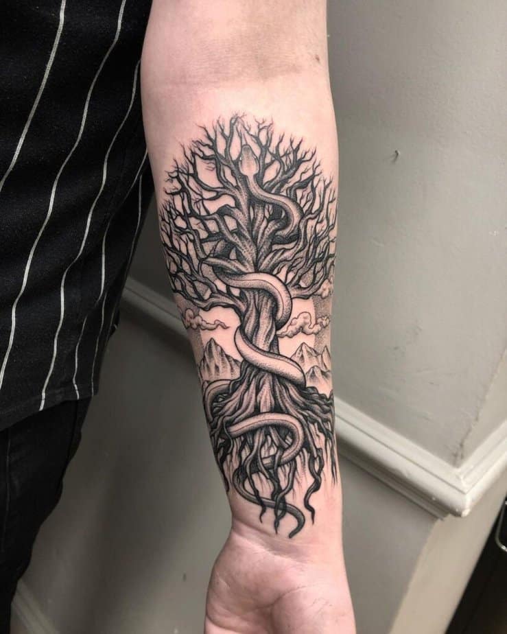 20 Jaw Dropping Yggdrasil Tattoo Ideas That8217ll Inspire You 2