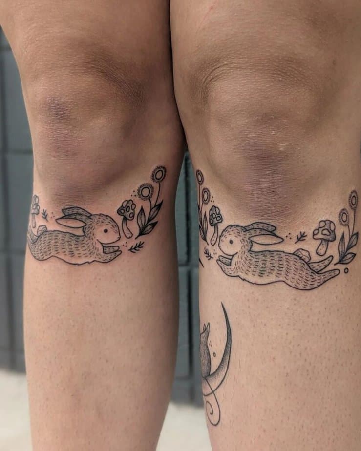 20 Soddisfacenti idee per tatuaggi sulle ginocchia che infrangono le regole 14