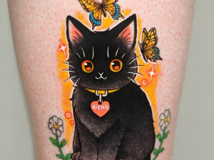 20 Breathtaking Black Cat Tattoos That Will Bring You Good Luck