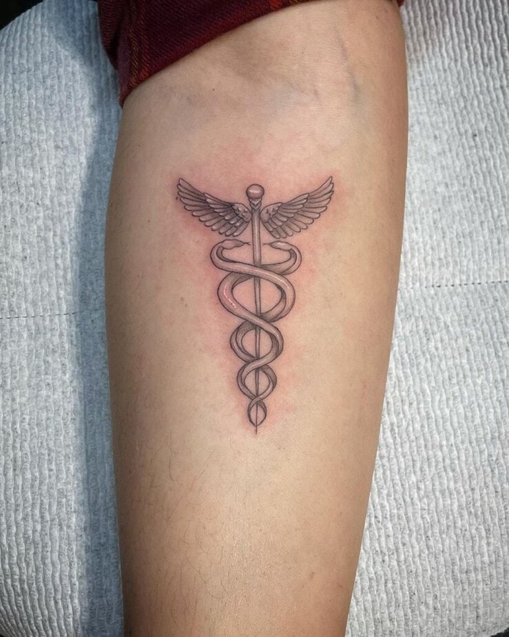 21 Superior Caduceus Tattoo Ideas You8217ll Want To Get Inked 34