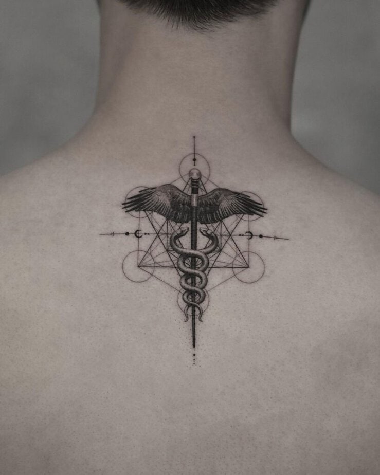 21 Superior Caduceus Tattoo Ideas You8217ll Want To Get Inked 46
