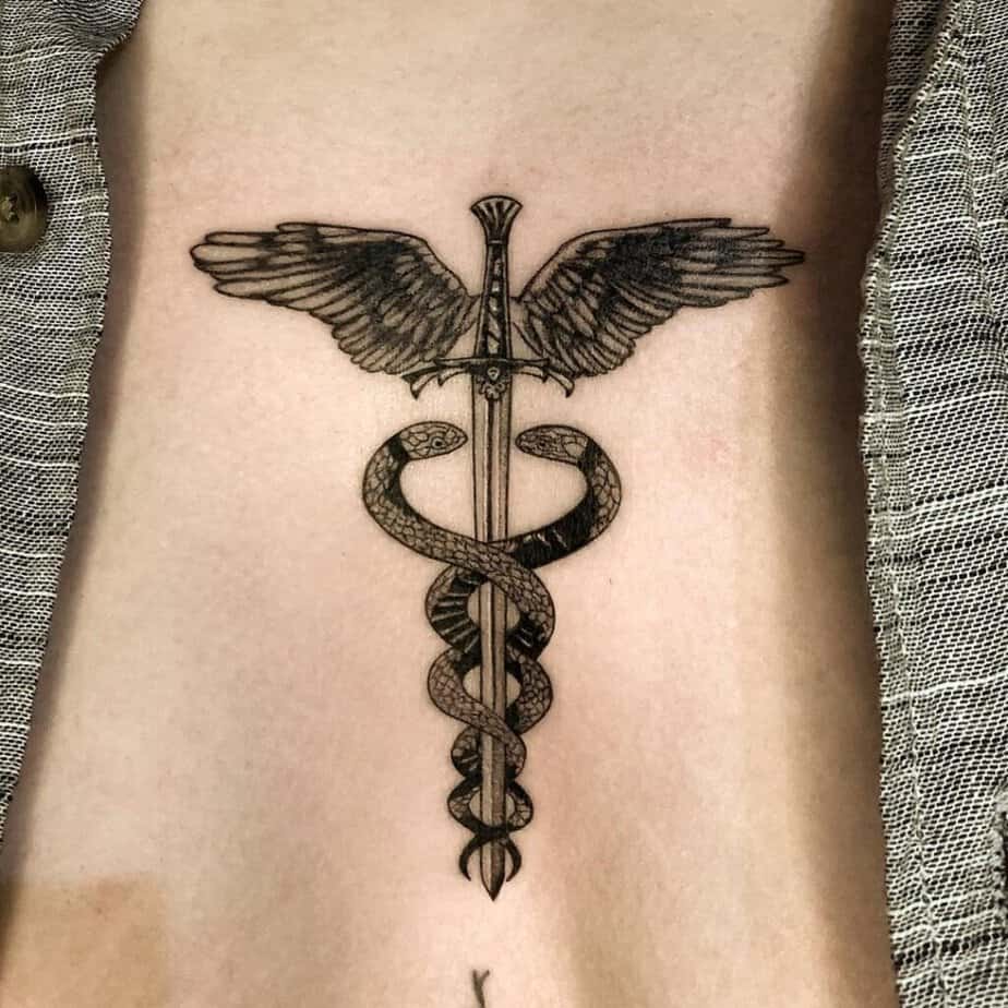 21 Superior Caduceus Tattoo Ideas You8217ll Want To Get Inked 57