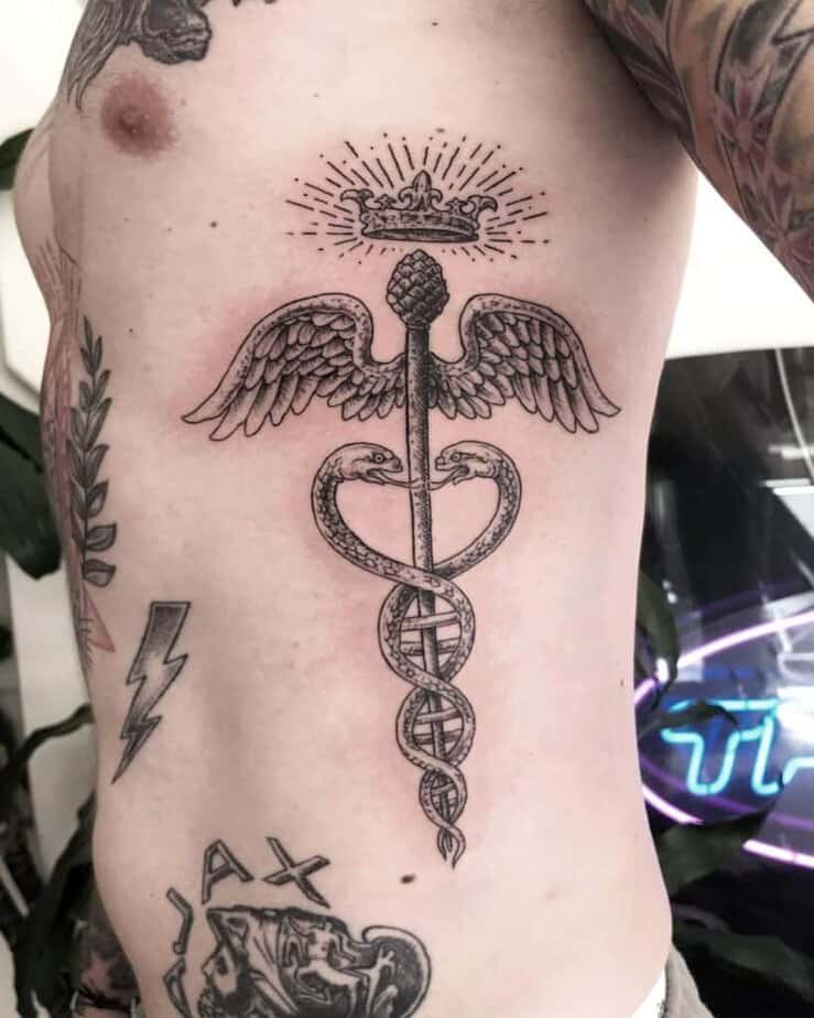 21 Superior Caduceus Tattoo Ideas You8217ll Want To Get Inked 61